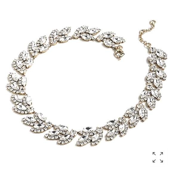 J. Crew Jewelry - J. Crew crystal leaf necklace